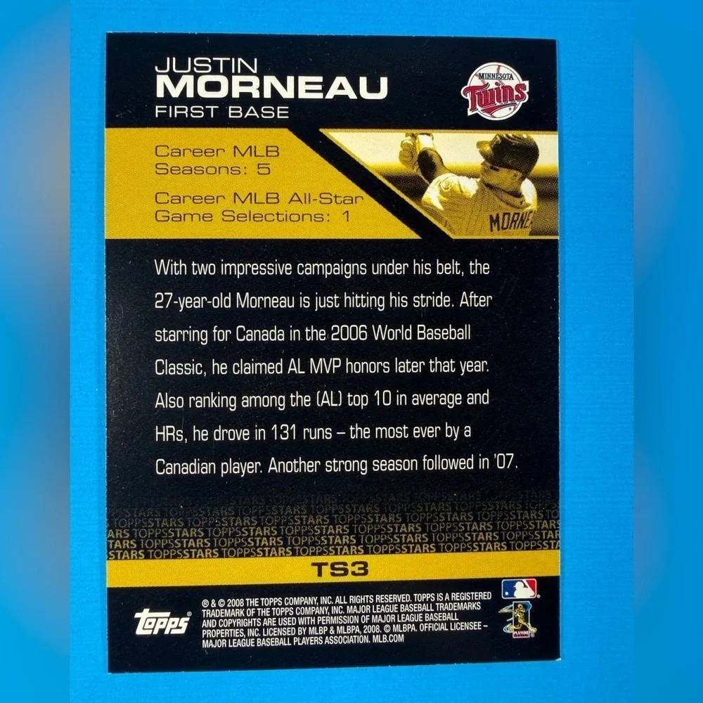 2008 Topps Baseball Topps Stars #TS3 Justin Morneau